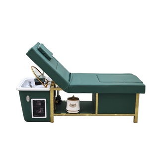 Kisen Lit de lavage de cheveux professionnel le plus vendu avec bac à pédicure, machine de spa capillaire à circulation d'eau et fumigation - Product Image 6
