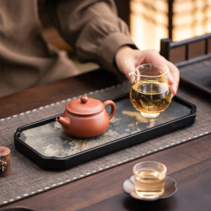 Rock Panel Dry Brewing Tray 30x20cm Heat Insulation <b>Tea</b> Serving Dish Household <b>Tea</b> <b>Set</b> Accessory - Product Image 4