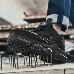 Chaussures de sécurité sportives à boucle rotative, anti-perforation, avec embout en acier, antichoc et tendance pour le travail industriel - Product Image 4
