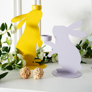 Tin tưởng rabt-hình dạng kim loại hàng mã người giữ ngọn nến Phong cách đơn giản giáng sinh đèn lồng trang trí nội thất cho đám cưới và Phục sinh - Product Image 1