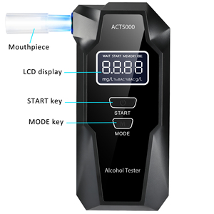 เครื่องวัดปริมาณแอลกอฮอล์แบบพกพาเครื่องทดสอบแอลกอฮอล์แบบใช้ไฟฟ้าเคมี