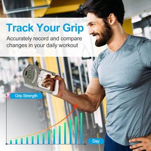 Dynamomètre électronique portable pour tester la force de préhension, appareil d'exercice pour renforcer la force de la main, pour le sport, l'école et la maison - Product Image 3