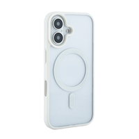 Coque arrière magnétique en acrylique transparente simple avec cadre coloré pour iPhone 18 17 16 15 14 13 11 Pro Max Plus avec emballage de vente au détail
