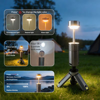 Lanterne de camping LED portable 13000mAh, étanche IP65, à intensité variable, magnétique, télescopique, pour le camping