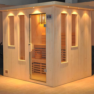 Cabine <span class=keywords><strong>de</strong></span> sauna en cèdre, spa <span class=keywords><strong>de</strong></span> luxe à domicile avec poêle et pierres, expérience finlandaise authentique, design moderne, haute qualité, extérieur - Product Image 3