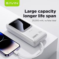 BAVIN 20000mah 22.5w PC nouveau produit personnalisé 1030S type c sortie portable charge rapide batterie externe