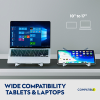 Mini support pliable et portable pour ordinateur portable, stable et réglable sur 7 niveaux, pour tablette/PC de 10 à 17 pouces