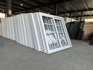 American Modern Horizontal Grill Impact UPVC doppelt verglaste schall dichte, langlebige Schiebefenster - Product Image 4