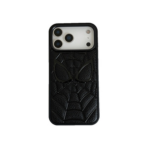Custodia per iPhone in similpelle <span class=keywords><strong>Spider</strong></span>-<span class=keywords><strong>Man</strong></span> per iPhone 17 15 13 Pro Max 16 Pro Max, colore argento, protezione anti-caduta Promax - Product Image 4