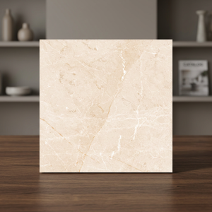 Legend Crema 600x600mm 20mm Glossy Porcelain Tiles Cream Marble Effect Contemporary Interior Flooring Swimming Pool Tile - Product Image 2