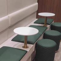 Table Ronde Murale Moderne en Pierre pour Salons de Thé, Pâtisseries et Cafés – Table de Banquette Tendance Origine Fujian