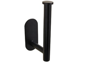Porte-papier toilette en acier inoxydable noir sur mesure, support de rouleau à adhésif puissant - Product Image 3