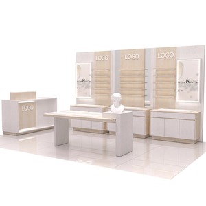 Mobile Alto Espositore Centrale per <span class=keywords><strong>Occhiali</strong></span> Personalizzabile dal Design Minimalista Effetto Legno con Opzione a Giorno in Pannello Ecologico - Product Image 6