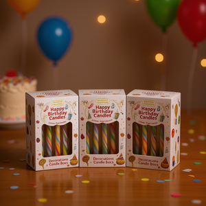 Velas de Cumpleaños Multiformas Sin Goteo Sin Aroma Para Decoraciones de Cumpleaños Cajas de Velas - Product Image 2