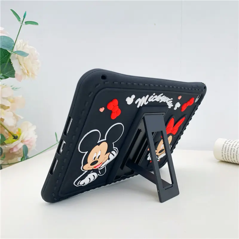 Anti-fall Shockproof Silicone Cute Cartoon Kids Tablet Case Covers For iPad Pro 10.2 inch Back Cover With Stand