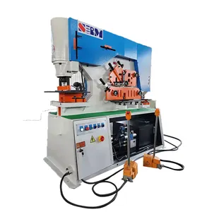 High Precision 7.5 Kw Motor Power Iron Worker Machine Hydraulic Combination Punch Shearing Machines