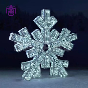 Decoración Navideña Impermeable para Exteriores en Oferta, Escultura Decorativa Personalizada de Copo de Nieve en 3D con Luces LED - Product Image 3