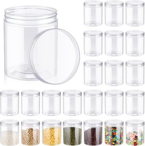 Venta al por Mayor de Frascos de PET Rígidos de Pared Gruesa, Transparentes, con Tapas de Rosca Selladas, para Almacenamiento de Dulces, Galletas y Snacks, Envases Herméticos - Product Image 1