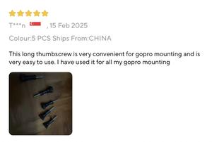 Acier inoxydable fini mat 10 pièces ensemble de vis à oreilles longues antirouille pour GoPro Hero 13 12 11 10 9 7 6 autre caméra d'<span class=keywords><strong>action</strong></span> - Product Image 2