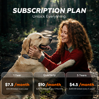 GPS para Perros con IA, Monitoreo de Salud y Movimiento 24/7, Posicionamiento en Tiempo Real, Alertas de Geocerca, Sonido LED, Resistente al Agua, Silicona y Plástico, >20