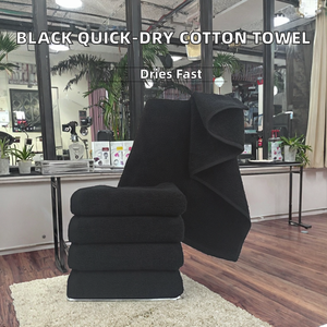 Serviette rectangulaire en coton biologique noir à séchage rapide pour adultes, couleur unie, tissée, ensemble <span class=keywords><strong>de</strong></span> serviettes <span class=keywords><strong>de</strong></span> sport et <span class=keywords><strong>de</strong></span> <span class=keywords><strong>bain</strong></span> - Product Image 6