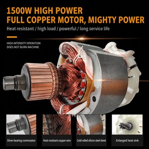 Martillo Demoledor Eléctrico <span class=keywords><strong>de</strong></span> Alta Resistencia <span class=keywords><strong>de</strong></span> 1500W, Máquina Rompedora <span class=keywords><strong>de</strong></span> <span class=keywords><strong>Concreto</strong></span> para Renovación del Hogar y Demolición <span class=keywords><strong>de</strong></span> Pisos - Product Image 2