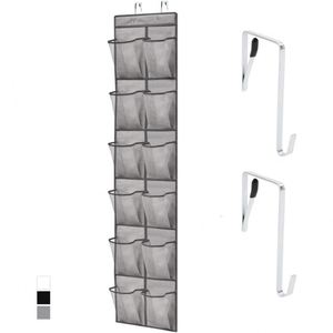 Over the Door 12-Pocket <b>Shoe</b> Organizer, Non-woven & Breathable Mesh with Heavy Duty Metal <b>Hooks</b> Over the Door <b>Shoe</b> Organizer - Product Image 2