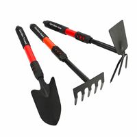 Alat Garu Kebun Lima Gigi dengan Gagang Ergonomis, Sekop Kebun, dan Garu Tanah Longgar Lima Gigi Anti Selip untuk Kebun dan Pertanian