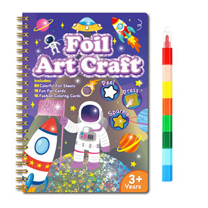 <span class=keywords><strong>Libro</strong></span> de Colorear con Láminas Brillantes de Animales Espaciales, 6 Temas, Manualidades con Láminas Doradas, Regalo Creativo Hecho a Mano para Niños, 16 Colores Brillantes - Product Image 6