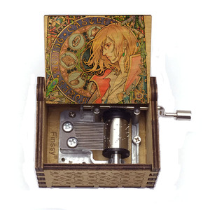 Carillon in Legno con Manovella a Tema del Film Il Castello Animato di Howl, Motivo Personalizzato 'La Giostra della Vita' - Product Image 3