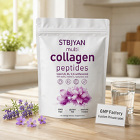 Collagène marin en poudre multi-peptides OEM avec logo personnalisé, vitamine C, acide hyaluronique, produit de beauté pour adultes