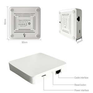 Gateway Zigbee LAN 90x90x20mm 5V 1A Tuya Smart Home, Gateway Multimodo Cableado con Botón de Reinicio e Interfaz de Cable - Product Image 1