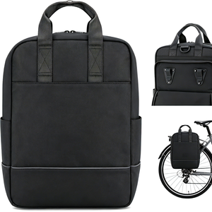 <span class=keywords><strong>Sac</strong></span> <span class=keywords><strong>à</strong></span> <span class=keywords><strong>dos</strong></span> de <span class=keywords><strong>vélo</strong></span> unisexe, sacoche arrière en polyester avec fermeture éclair, noir, réfléchissant, taille moyenne, hydrofuge, <span class=keywords><strong>pour</strong></span> <span class=keywords><strong>porte</strong></span>-bagages de voyage en extérieur - Product Image 2