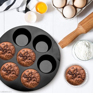 Moules à Muffins Ronds en Silicone 7 Cavités pour Friteuse à Air, pour la Cuisson de Cupcakes - Product Image 6