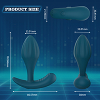 Masseur vibrant puissant à télécommande, 10 modes de vibration, IPX6, emballage cadeau pour hommes, vibrateur anal, plug anal, OEM