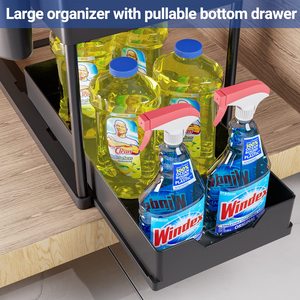 <span class=keywords><strong>Cuisine</strong></span> Salle de bain Sous Armoire Coulissante Panier <span class=keywords><strong>Organisateur</strong></span> 2 Niveaux Sous Lavabo <span class=keywords><strong>Organisateur</strong></span> - Product Image 2