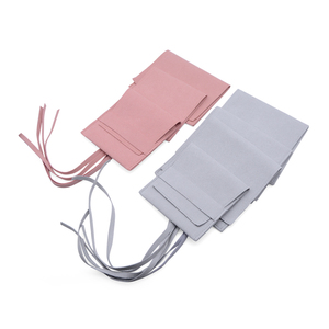 ถุงใส่เครื่องประดับไมโครไฟเบอร์สีชมพูเทา FORTE Wholesale พร้อมโลโก้แบบกำหนดเอง - Product Image 3