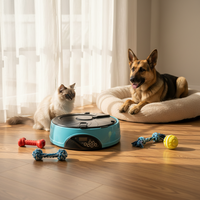 Distributeur automatique de nourriture pour animaux de compagnie 6 repas, étanche, plusieurs couleurs disponibles (rose, bleu, vert), en ABS, certifié CE RoHS, pour chats et chiens