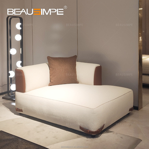 Sofá <span class=keywords><strong>Soho</strong></span>, juego de sofá modular de diseño de lujo ligero italiano con ribete de tela, comodidad elegante para uso escolar - Product Image 1