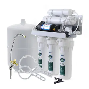 Sesuaikan Filter air RO karbon aktif membran RO 75 GPD 100 GPD filtrasi 5 tahap TDS tingkat atas untuk air minum