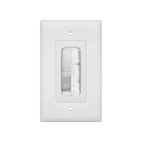 Douille murale brosse brossée plaque murale multimédia Pass-Through Insert avec plaque murale décoratrice