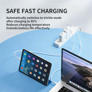 <span class=keywords><strong>C</strong></span>âble de charge rapide personnalisé Type-<span class=keywords><strong>C</strong></span> vers 8 broches en TPE blanc PD 27W pour iPhone 14 13 12 Mini <span class=keywords><strong>Pro</strong></span> Max 11 X XS XR 8 Plus iPad <span class=keywords><strong>AirPods</strong></span> - Product Image 5