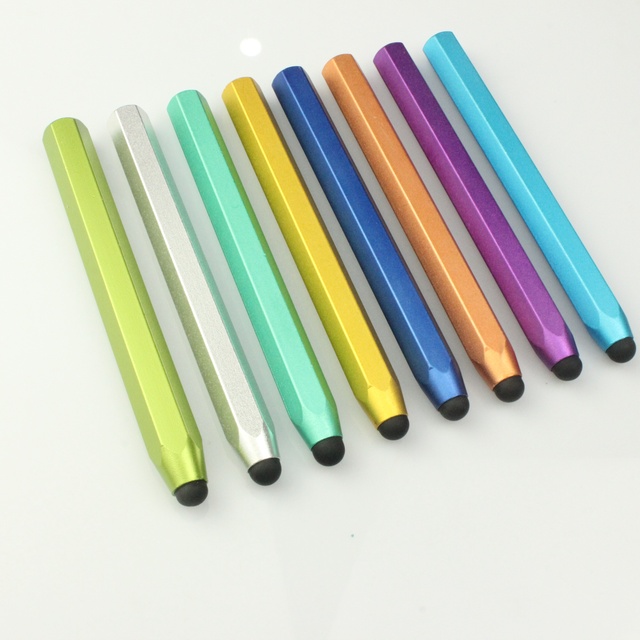 Multifunction Hexagonal Aluminum Laptop Universal Touch Active Stylus Pencil Capacitive Stylus Pen with Custom logo