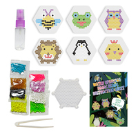Fusible Perles Ensemble De 8 Couleurs 3 pièces de 6 motifs Portable Mini Crochets Livret Pour Enfants