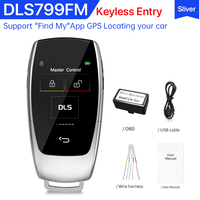 Clé de voiture intelligente universelle avec écran LCD, mise à niveau de la clé pour Benz avec GPS OBD - Argent