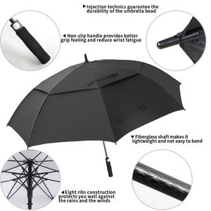 Paraguas de golf promocionales personalizados con impresión, resistentes al viento, para exteriores, de alta resistencia, para eventos corporativos - Product Image 6