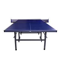Support de tennis de table d'entraînement pliable en intérieur en usine Table de ping-pong en MDF avec roues