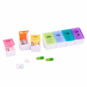 Nuevo Organizador de Pastillas Desmontable de 7 Compartimentos, Color Plateado, en Varios Colores - Product Image 1