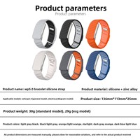 Compatible avec Whoop 5.0, bracelet en silicone bicolore, bracelet de montre avec boucle à bouton-pression, étanche pour le sport et la remise en forme