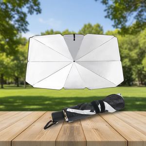 Light up Custom Logo Car Windshield Sunshade Square Decorative Travel Strong Outdoor Patio Reverse Folding Beach Strong Umbrella - Product Image 1